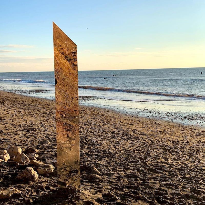 The new monolith has been found on Compton Beach on the Isle of Wight. @taraivyy / Instagram