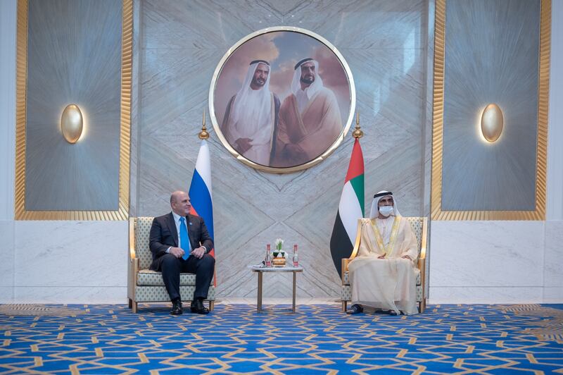 The UAE enjoys excellent relations with Moscow, Sheikh Mohammed said and 90 per cent of Russian investments in the Arab world are in the UAE.