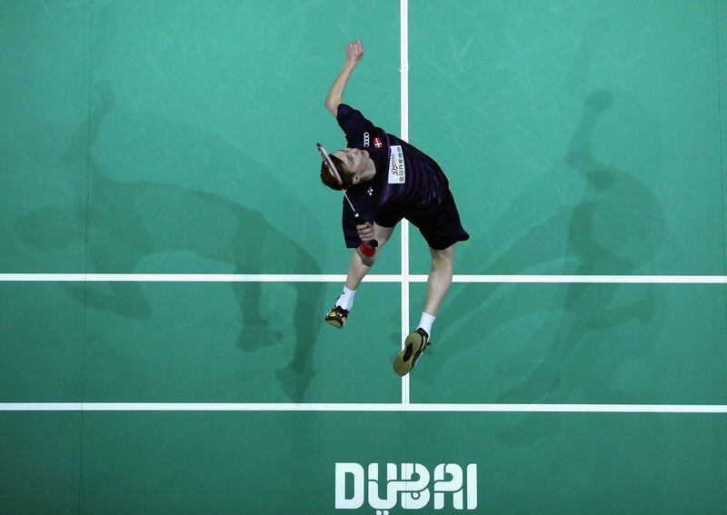 =Viktor Axelsen in action during the match. Francois Nel / Getty Images