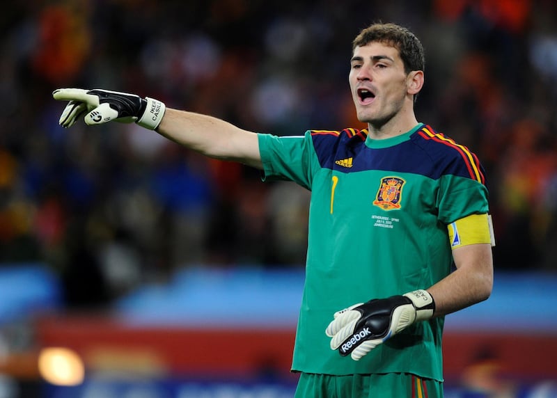 Iker Casillas  at the 2010 World Cup. Reuters