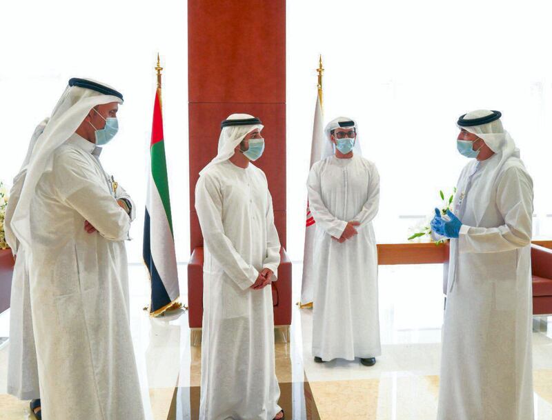 Hamdan bin Mohammed during his visit to the State Security Service in #Ø¯Ø¨ÙŠ In the first days of Eid Al Fitr. Courtesy: Dubai Media Office Twitter