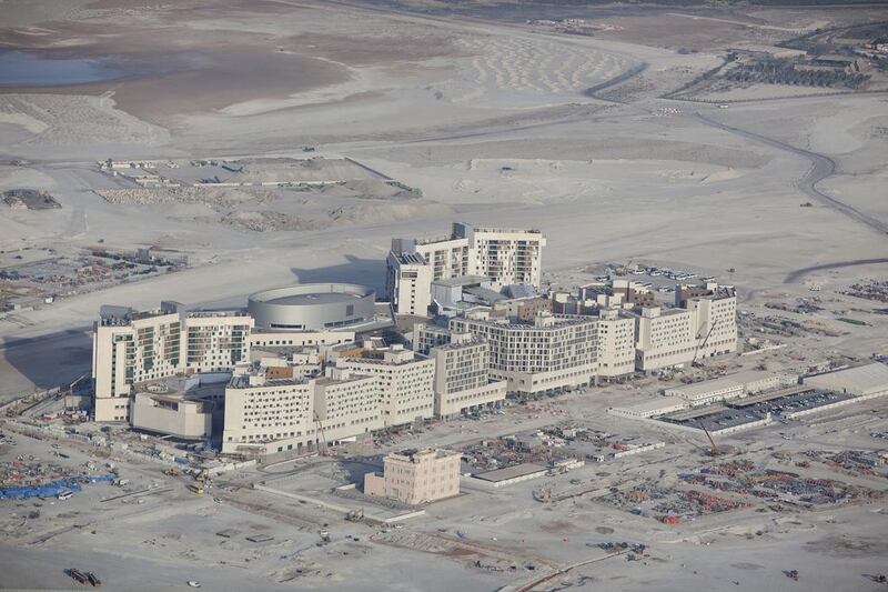 View of the NYU Abu Dhabi construction on the Saadiyad Island from a helicopter. Silvia Razgova / The National