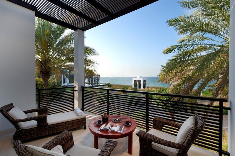 Several Deluxe Club Rooms at The Chedi Muscat also gained terraces, resulting in Deluxe Club Terrace Rooms. Courtesy GHM Hotels