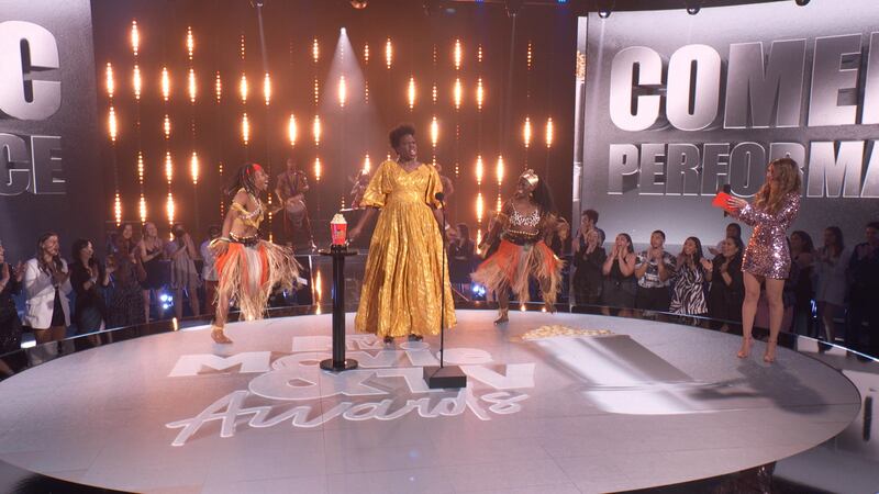 Leslie Jones wins the Best Comedic Performance award for 'Coming 2 America' during the 2021 MTV Movie & TV Awards in Los Angeles, California on May 16, 2021. Reuters