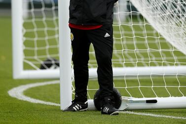 Scotland manager Steve Clarke during training as his side prepare to face Russia. Reuters