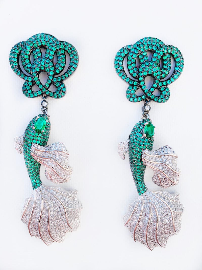 Bahar earrings, Dh1,281, Sahar BMD. Courtesy Sahar BMD