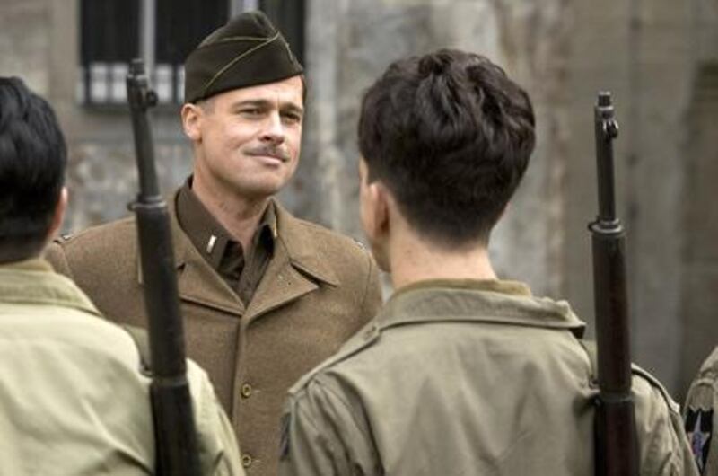 Brad Pitt leads a group of American soldiers in a quest to kill Nazis in occupied France during the Second World War in Quentin Tarentino's Inglourious Basterds.