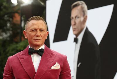 Daniel Craig attends the World Premiere of 'No Time To Die'. The actor is estimated to have earned a total of $85.4 million from his five outings as James Bond. Getty Images
