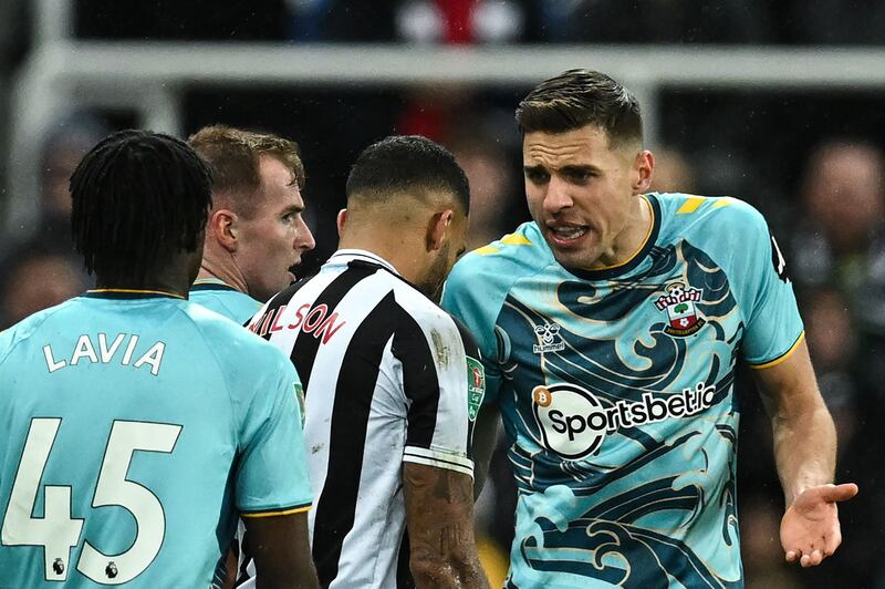 Jan Bednarek 6: Fine block to deny Joelinton shot on goal as Newcastle came flying out the blocks. Given runaround by mobile Newcastle attack for first two goals. AFP