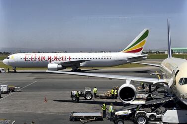 An Ethiopian Airlines flight leaves its hangar in Nairobi. AFP