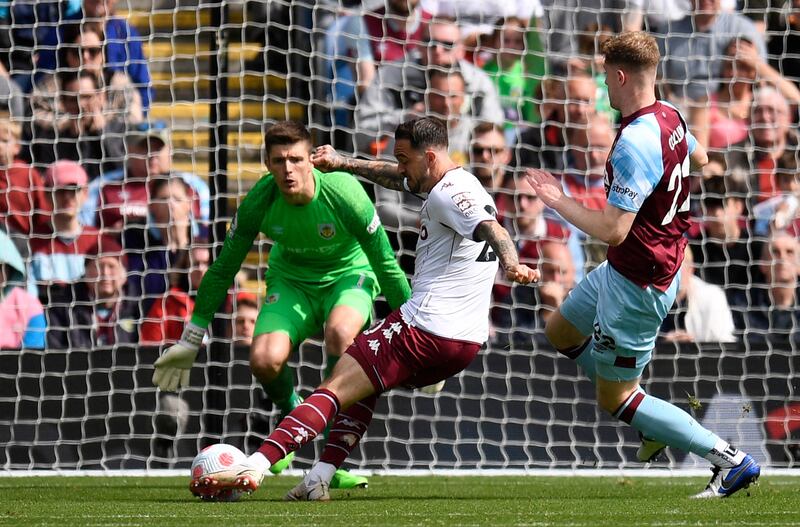 Aston Villa striker Danny Ings opens the scoring. AFP