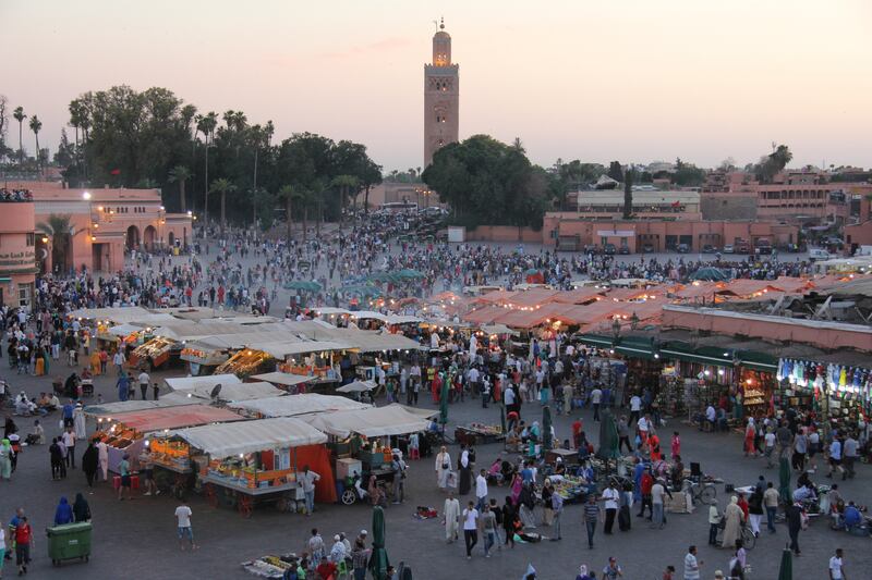 Marrakesh's immense Jemaa el Fna square. All photos: John Brunton, unless mentioned otherwise