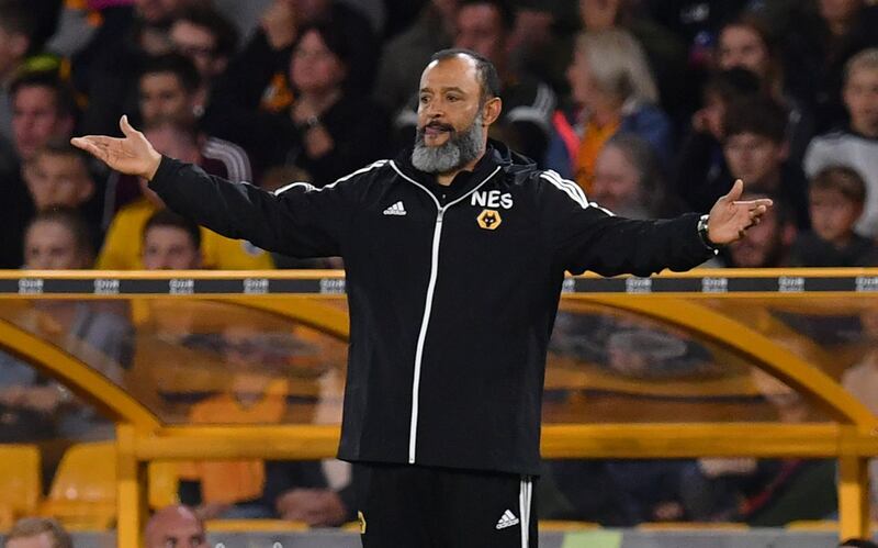 Wolverhampton Wanderers head coach Nuno Espirito Santo gestures. AFP