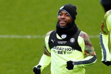 Soccer Football - Champions League - Manchester City Training - Etihad Campus, Manchester, Britain - February 25, 2020 Manchester City's Raheem Sterling during training Action Images via Reuters/Jason Cairnduff