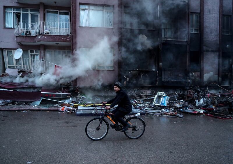 A damaged building in Iskenderun. EPA