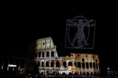 A theatrical show over the Colosseum in April highlighted Rome's bid to host the World Expo 2030. Photo: Shutterstock 