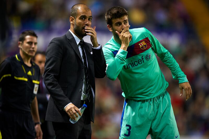 Gerard Pique developed into one of the world's most accomplished defenders under the guidance of Pep Guardiola after signing for Barcelona in 2009. Getty Images