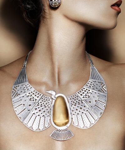 A necklace from the Pharaonic Collection by Azza Fahmy. Courtesy Azza Fahmy 