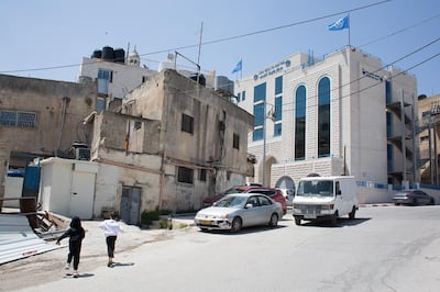 Saudi Fund for Development (SFD) UNRWA school and health centre in Aida Camp, the West Bank.