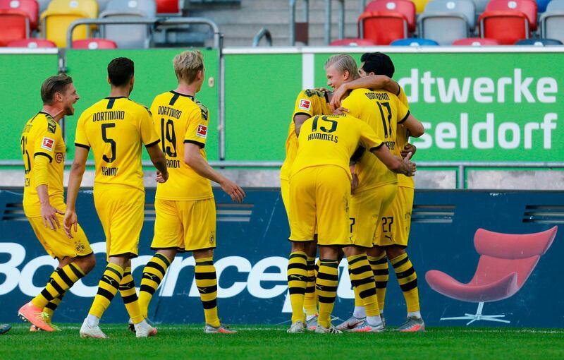 Borussia Dortmund defeated Fortuna Duesseldorf on Saturday. AFP