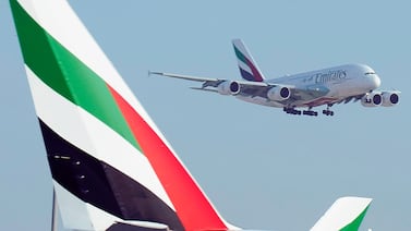 Emirates Group’s workforce grew 10 per cent year-on-year to 112,406 employees. AP