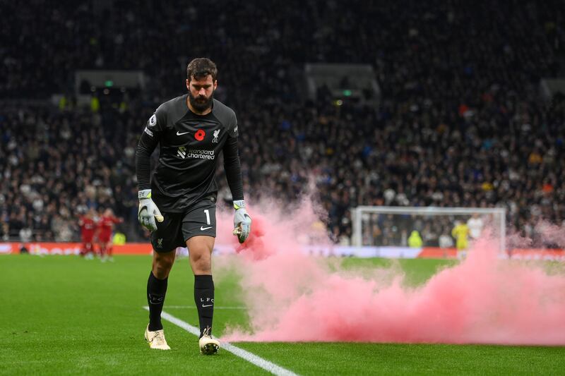 LIVERPOOL RATINGS: Alisson Becker - 6. The Brazilian did just enough to deflect Perisic's header on to the woodwork. He put himself in jeopardy when dwelling on the ball with Kane lurking in the vicinity. Getty