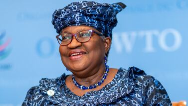 Ngozi Okonjo-Iweala, director general of the World Trade Organisation, will lead the Geneva-based body's ministerial conference in Abu Dhabi on February 26. AP