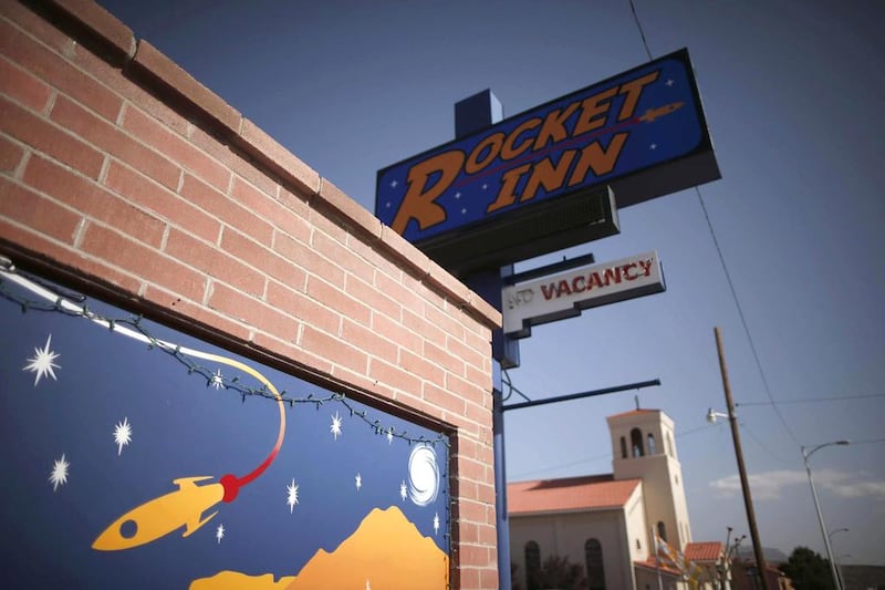 The Rocket Inn at Truth or Consequences, New Mexico. The people of Truth or Consequences are sensing a shift in confidence as the countdown nears for the inaugural space flight from the taxpayer-funded Spaceport America. Lucy Nicholson / Reuters