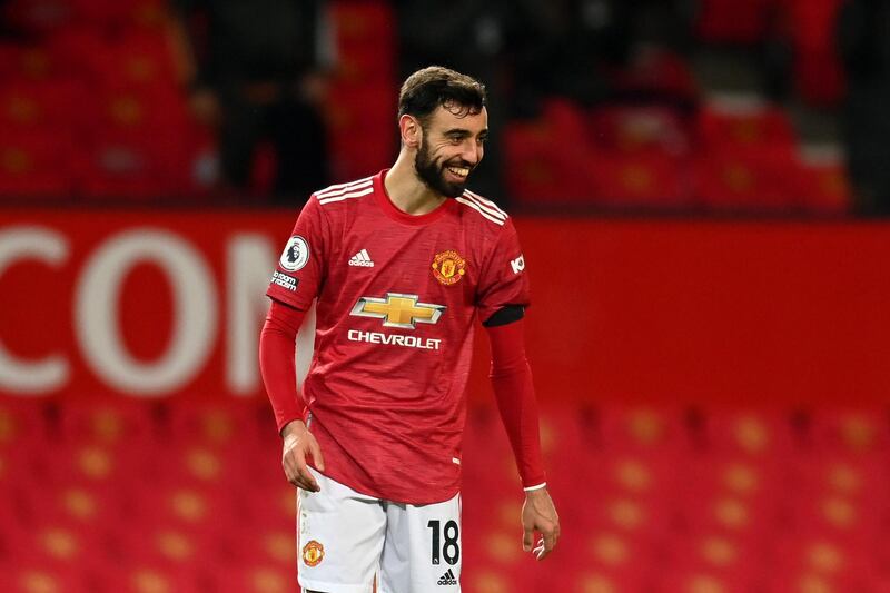 Centre midfield: Bruno Fernandes (Manchester United) – Scored a Cantona-esque goal with a chip against Everton, even if it was marred by the way United lost a lead. Getty