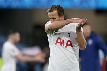 Tottenham Hotspur's Harry Kane appears dejected after the Premier League match at Turf Moor, Burnley. Picture date: Wednesday February 23, 2022.