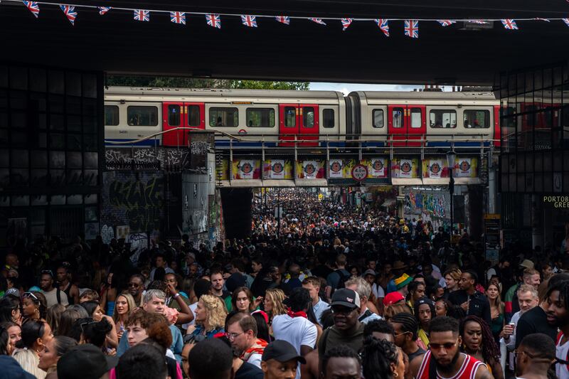 The Caribbean carnival is returning to the streets of Notting Hill after a two-year hiatus due to the Covid-19 pandemic. Getty Images