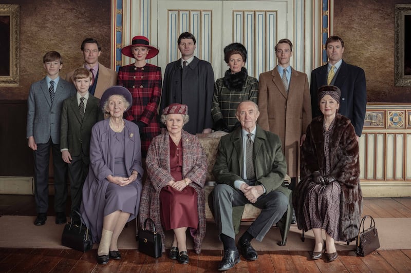 The cast of 'The Crown' season 5, back row, from left: Senan West, Dominic West, Elizabeth Debicki, Theo Fraser Steele, Claudia Harrison, Sam Woolf, James Murray; front row, from left: Will Powell, Marcia Warren, Imelda Staunton, Jonathan Pryce, Lesley Manville. All photos: Netflix