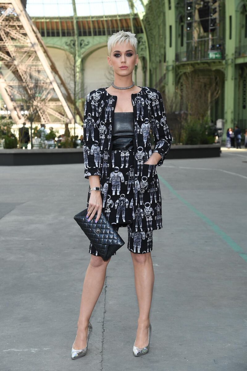 PARIS, FRANCE - JULY 04:  Katy Perry attends the Chanel Haute Couture Fall/Winter 2017-2018 show as part of Haute Couture Paris Fashion Week on July 4, 2017 in Paris, France.  (Photo by Pascal Le Segretain/Getty Images)