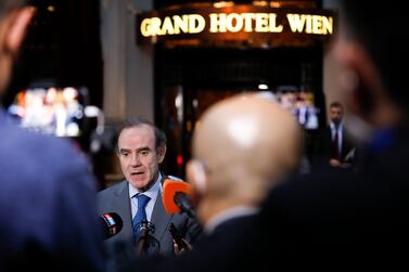 Co-ordinator Enrique Mora and his entourage are scheduled to return to the Grand Hotel Wien, where talks with Iran are expected to resume this week. AP Photo