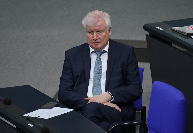 BERLIN, GERMANY - DECEMBER 09: German Interior Minister Horst Seehofer debates over next year's federal budget at the Bundestag during the second wave of the coronavirus pandemic on December 09, 2020 in Berlin, Germany. German Chancellor Angela Merkel said that she see "the light at the end of the tunnel" with the introduction of vaccines against Covid-19, though she also made an impassioned plea for tighter lockdown measures. Germany recorded its highest rate of deaths related to Covid-19 in a 24 hour period today, with 590. (Photo by Sean Gallup/Getty Images)