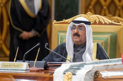 Sheikh Meshal attends a GCC summit in Riyadh in December 2021. AFP