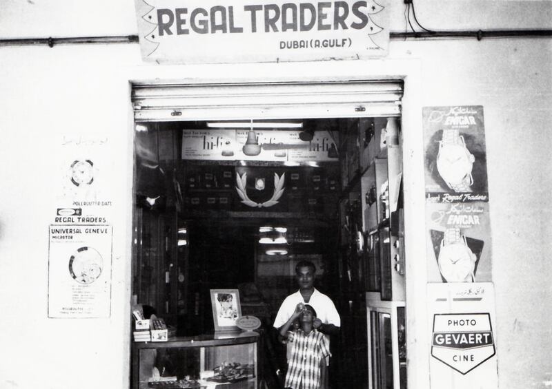 An old photo of Regal Traders in 1964 in Bur Dubai. The textile company is one of the oldest in Dubai. Courtesy: Shroff family