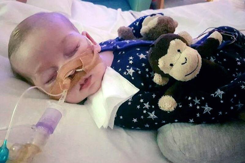 Charlie Gard suffers from a rare genetic condition that has left him with brain damage and unable to breathe unaided