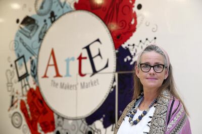 Dubai, United Arab Emirates - December 1st, 2017: Miriam Walsh, founder and organiser of ArtEartisans markets. Friday, December 1st, 2017 at WAFI Mall, Dubai. Chris Whiteoak / The National