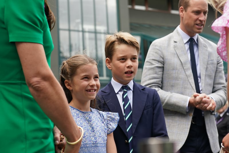 The Cambridges arrive at Wimbledon for Day 14. Getty