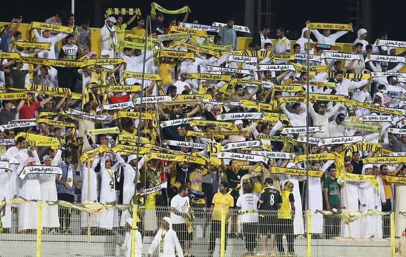 Al Wasl supporters. Pawan Singh / The National