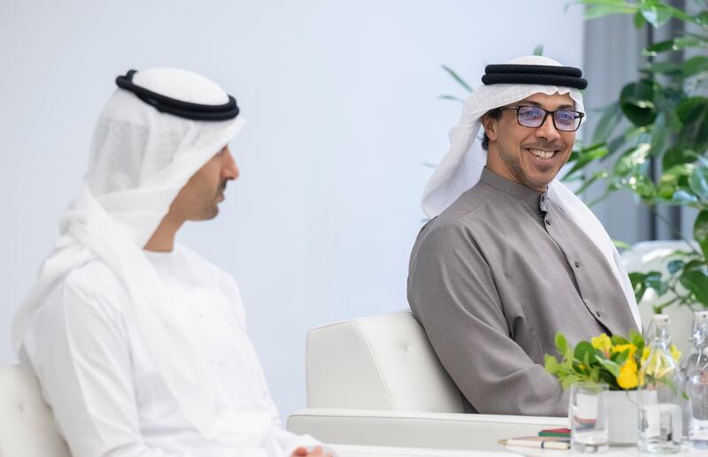 Sheikh Mansour bin Zayed, Vice President, Deputy Prime Minister and Chairman of the Presidential Court, issued a resolution to establish the English-language Notary Services Office. Photo: UAE Presidential Court
