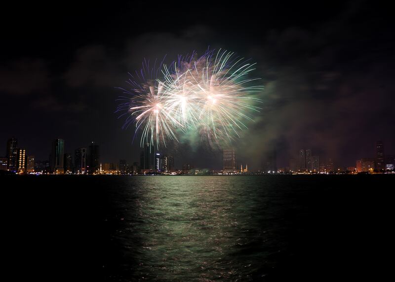 Another display took place at Al Majaz Waterfront in Sharjah.