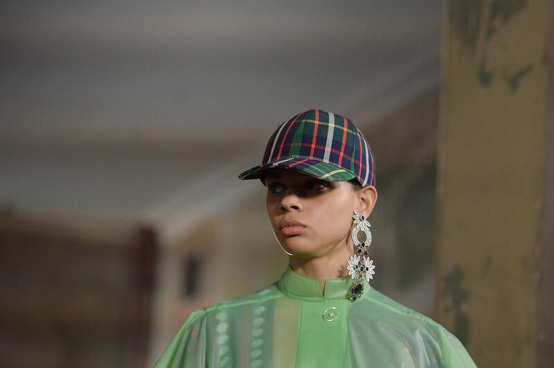 A model presents a creation at the Burberry Spring/Summer 2018 show at London Fashion Week in London. Mary Turner / Reuters