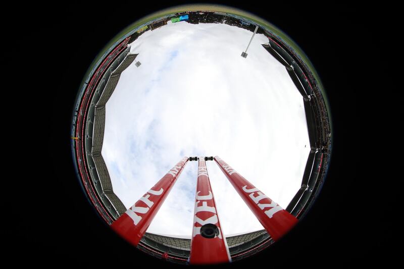 A view from the stumps ahead of the Big bash League match between the Adelaide Strikers and the Sydney Thunder in Australia on Saturday, February 1. Thunder won the match by eight runs. Getty