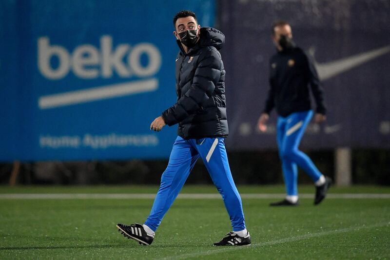 Barcelona's Spanish coach Xavi looks on. AFP