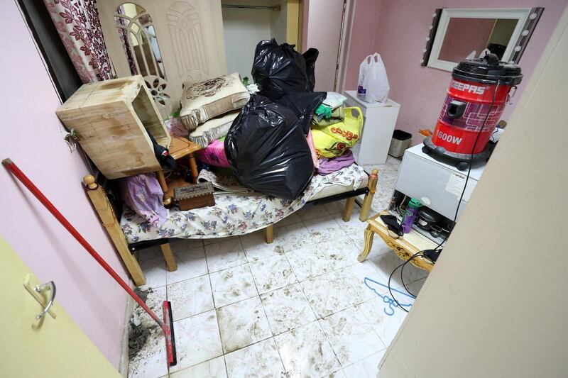 Dubai, United Arab Emirates - Reporter: Nick Webster: The inside of Sultan Al Mughiri's villa on Street 4A. Flooding in Rashidiya area of Dubai. Monday, January 13th, 2020. Rashidiya, Dubai. Chris Whiteoak / The National