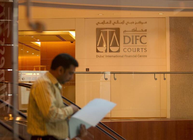 The total number of enforcement cases the DIFC Courts handled during the first six months of 2016 grew to 50 from just 17 heard a year earlier. Sarah Dea / The National