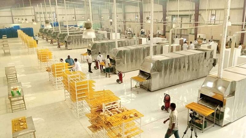 Egypt's donated ten automated production lines, at the Nile Valley Complex for bread production, Courtesy of Sddan's Ministry of Industry and Trade