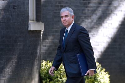 British Secretary of State for Northern Ireland Brandon Lewis has resigned. EPA